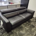 Italsofa Black Leather Adjustable Sofa and Armchair Set